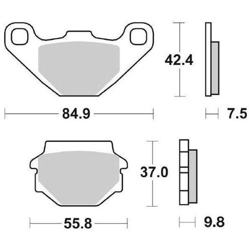 Brake pads pair 546hf for - brake,