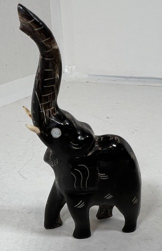 Elephant figurine black ebony - elephant,