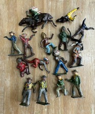Britains metal Cowboys Native American Indians hand painted Figures-movable arms