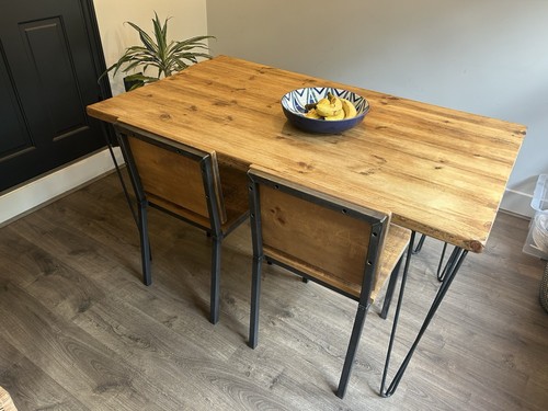 Dining table and chairs - table,