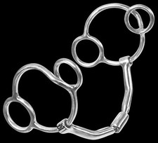 Universal Comfort Barrel Myler Bits, Horse Snaffle Action Gag Bits 4.5" to 6"