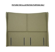 HYPNOS Super King Headboard Alice Tall Wide Winged 180cm 6FT in Willow RRP £2085
