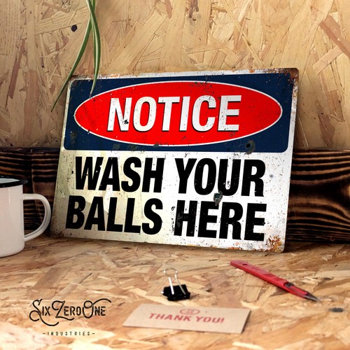 Notice wash balls - here, metal