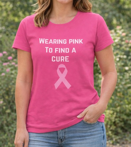 Cancer shirt wearing pink - wearing,