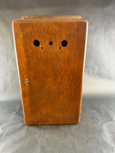 Antique oak telephone wall box - oak,