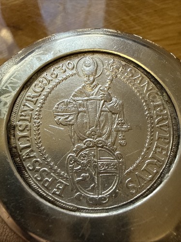 1630 salzburg thaler coin dish - salzburg,