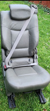 RENAULT ESPACE MK4 REAR SEAT COMPLETE WITH RAILS & FIXING BOLTS -  FULL LEATHER 