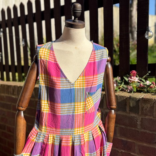 Vintage 80s rainbow check - rainbow,