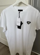 ✅Mens Prada Cotton T Shirt In White Size  L✅