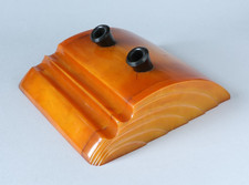 Carvacraft Vintage Phenolic Amber Orange Bakelite Catalin 538g Component