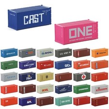 3pcs N Gauge 1:160 20ft Shipping Container 20' Cargo Box with Magnets C15007