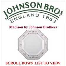 Madison Tableware By Johnson Brothers UK Made, All Stock New SCROLL DOWN LIST