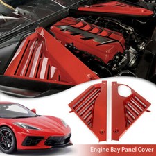 2X Red Engine Bay Cover Panel