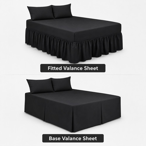 Fitted valance sheet base - sheet, or