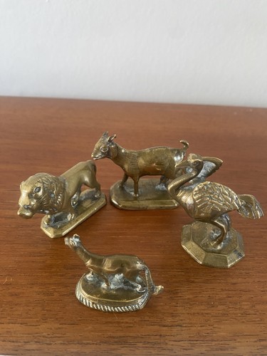 Vintage miniature brass animal - vintage,