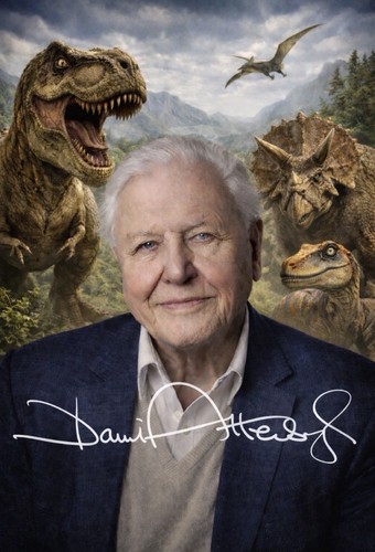 David attenborough signed - david,