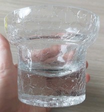 Clear Crackle Glass Candle