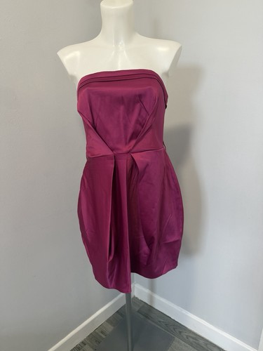 Lipsy purple strapless satin - lipsy,