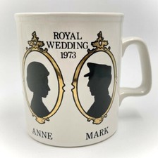 ROYAL WEDDING 1973 MARK ANNE STAFFORDSHIRE POTTERIES LTD. IRONSTONE VINTAGE MUG