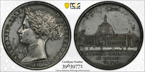 France 1862 medal queen - 1862,