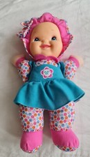 Baby’s First Giggles Doll Goldberger Plush Machine Washable Pink Blue 13″