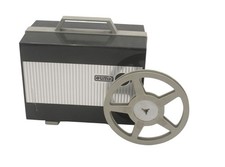 Vtg EUMIG Mark M 8mm Silent Film Projector Manual Focus In Grey - H32