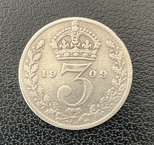 1909 silver edward vii - edward, three