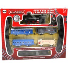 A2Z 4 Kids Classic Train Set Battery Operated Xmass Gift With Light and Sound