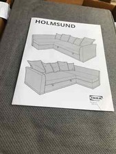 Ikea Holmsund Corner Sofa-Bed Cover Borgunda Dark Grey 205.522.36 NEW