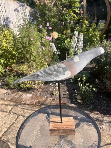 Vintage metal decoy pigeons - decoy, on