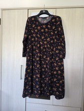 Zanzea Collections Women's Midi Dress Size XXL Black With Flowers