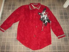 Country Clothing Ladies Christmas Fleece jacket cardigan top Size 14-16 Vintage