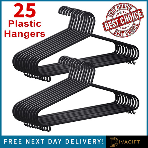 Black coat hangers - black, strong