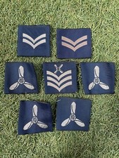 BRITISH RAF ISSUED RANK SLIDES Military Surplus COLLECTORS SET x7 (B7)