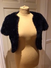 Black Fluffy Short Sleeve