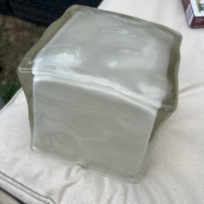 Vintage IKEA IVIKEN Frosted Glass Ice Cube Lamp Light 1990s Retro 