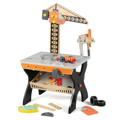 Toy workbench with - with, crane