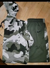 NIKE CAMOUFLAGE GREEN HOODIE -