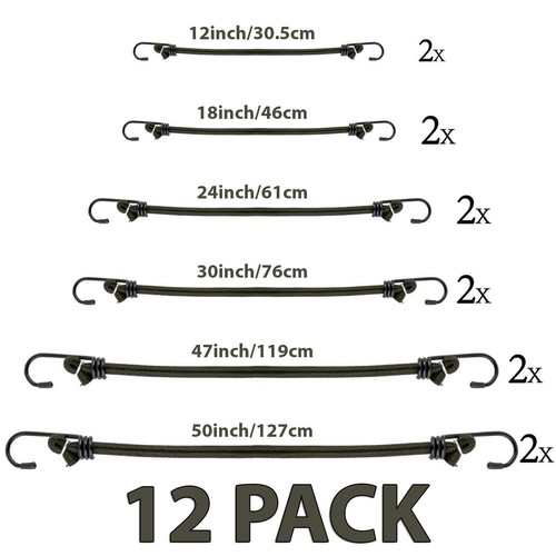 12pcs bungee straps cord set - bungee,