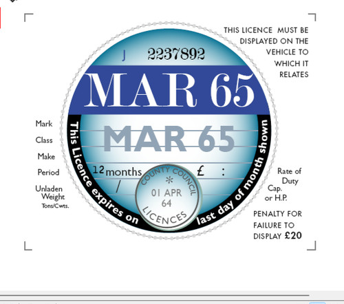 Reproduction tax disk vintage - tax,
