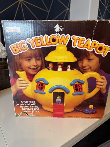 Bluebird big yellow teapot - bluebird,