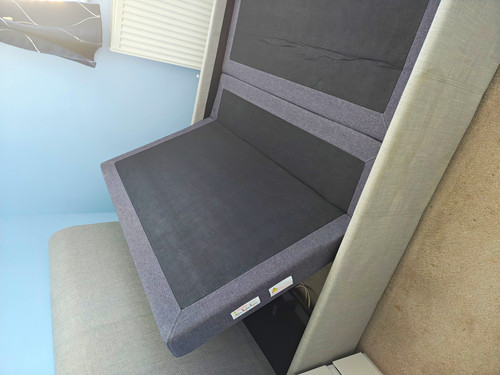 Great bed grey upholstered - great,