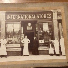 INTERNATIONAL STORES SHOP FRONT CIRCA 1920s PHOTOGRAPHS~20.5 cm X 15.5cm image