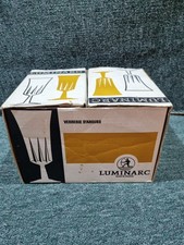 12 x Luminarc France Glass Stemmed Champagne Prosecco Flute Glasses(C)