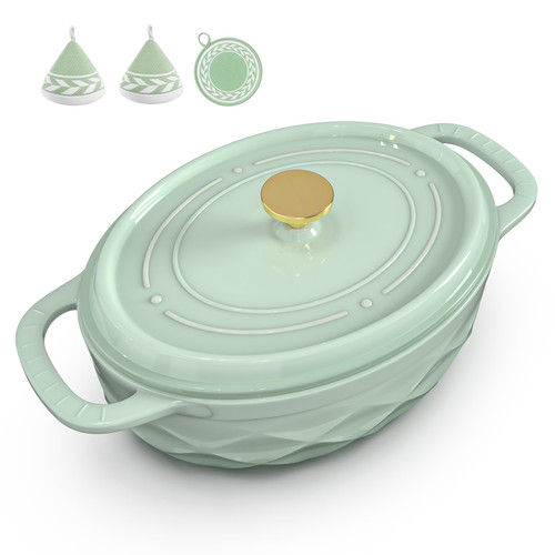 Oval enameled cast iron - qt,