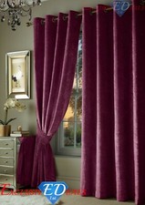 Crushed Velvet Curtains Pair