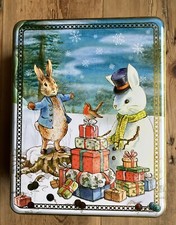 Peter Rabbit Christmas Rectangular Tin… Brand New X