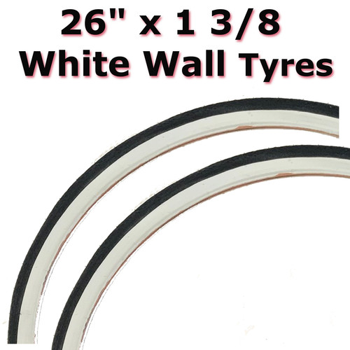 White wall tyre - white, 1
