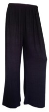Women's Plain Palazzo Trousers Lounge Flared Wide Leg Pants All Sizes 8-26 UK