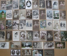 Job Lot of 50x Old Postcards of Children Mostly pre-1920, Cute, Comic